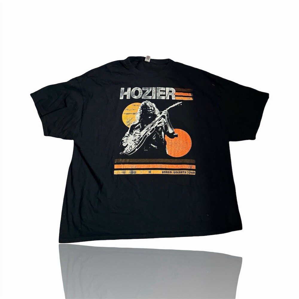 Hozier Unreal Unearth Tour 2024 Concert T-Shirt Black Graphic Size 2XL